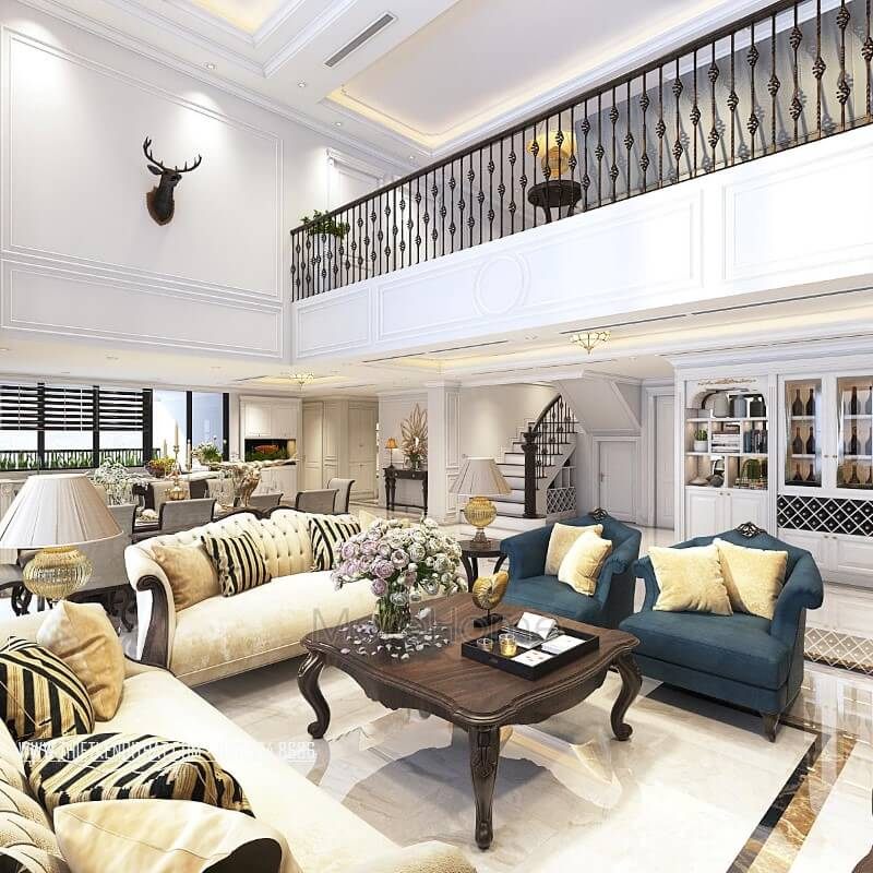 Morehome giới thiệu đến bạn mẫu bàn trà gỗ óc chó đẹp cao cấp cho không gian nội thất phòng khách căn hộ duplex, penthouse tại Hà Nội