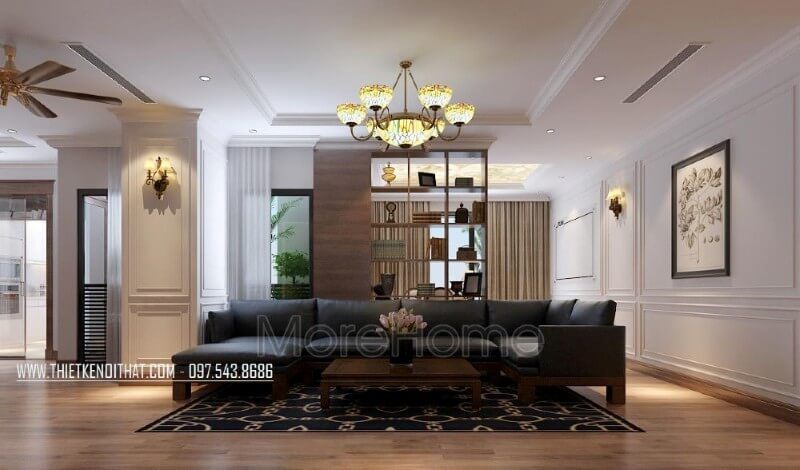 Mẫu sofa góc hiện đại sở hữu vẻ đẹp khiến cho mỗi người không nỡ rời mắt mang đến khu vực tiếp khách của gia chủ trông vô cùng sang trọng và đẳng cấp hơn