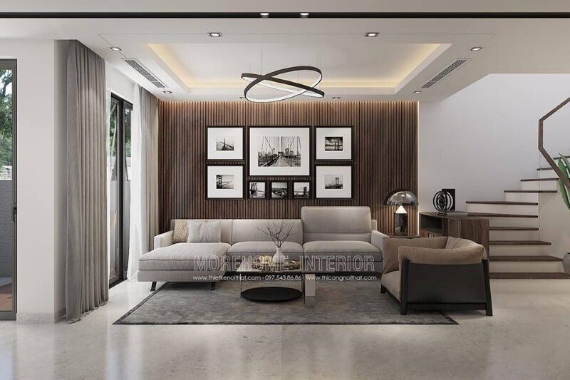 Màu sắc và đồ trang trí đẹp mắt đã tạo nên một phòng khách sang trọng.